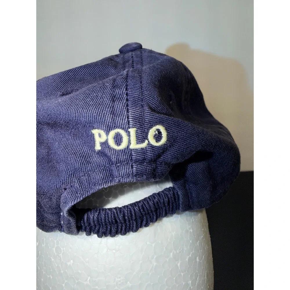 Polo Ralph Lauren Kids Navy Blue Cotton Pony Logo Baseball Cap Hat 12M-24M